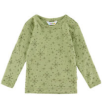 Joha Blouse - Wool - Light Olive w. Stars