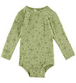 Joha Bodysuit l/s - Wool - Light Olive w. Stars