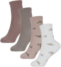 Name It Socks - 4-Pack - Wool/Cotton - NkfWak - Shadow Gray