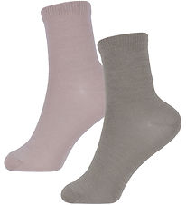 Name It Socks - 2-Pack - Wool/Cotton - NkfWak - Shadow Gray