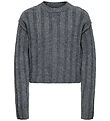 Kids Only Bluse - Strik - KogTessa - Mørkegråmeleret