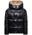 Moncler Dunjakke - Parana - Charcoal m. Beige