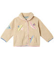 Stella McCartney Kids Fleecejakke - Beige m. Fugle