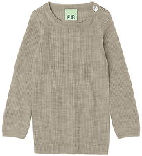 FUB Blússa - Rib - Prjónað - Ull - Hafrablöndu