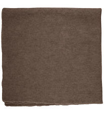 Huttelihut Tæppe - Uldfleece - 85x85 cm - Brown Melange
