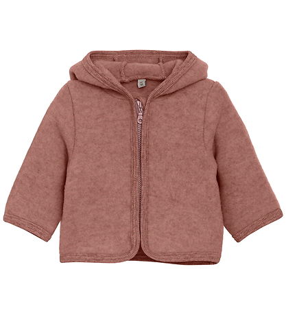 Huttelihut Fleecejakke - Uldfleece - Burlwood m. Ører