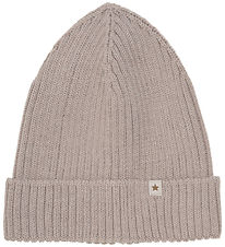 Huttelihut Beanie - Wool - Knitted - Dino - Camel Melange w. Tha