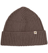 Huttelihut Beanie - Wool - Knitted - Brown Melange