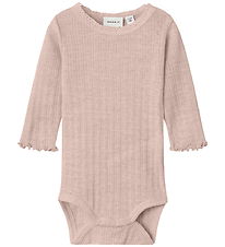 Name It Body l/æ - Uld/Silke - Rib - NbfWossa - Shadow Gray