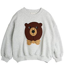 Mini Rodini Sweatshirt - Bear Chenille - Gråmeleret