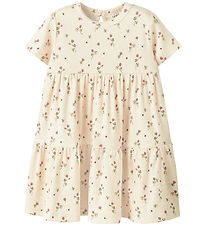Lil Atelier Kjole - Rib - NmfLavo -Turtledove m. Roser