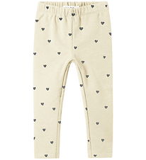 Name It Leggings m. Fleece - Noos - NmfTavina - Summer Sand m. H