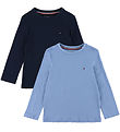 Tommy Hilfiger Bluse - 2-pak - Brisk Blue/Desert Sky
