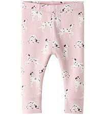 Name It Leggings - NbfKilas - Bleached Mauve/Cloud Dancer m. Pri