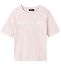 LMTD T-shirt - NlfFaca - Pink Tulle m. Hvid