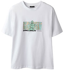 LMTD T-shirt - NlmAnders - Bright White m. Print