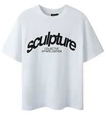 LMTD T-shirt - NlnNure - Bright White/Sort m. Print