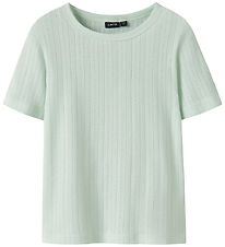 LMTD T-shirt - NlfNmina - Aqua Glass m. Hulmønster