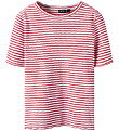 LMTD T-shirt - NlfSeher - Hibiscus/Hvid m. Hulmønster
