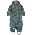 Mikk-Line Snowsuit - Recycled - Conditioner Green w. Print