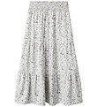 Name It Nederdel - NkfJolly - Maxi Skirt - Star White m. Blomste