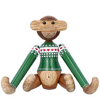 Kay Bojesen Træfigur - Abe Julesweater 2025 - Mini Grøn