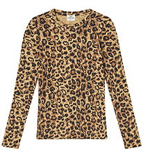 Mads Nørgaard Bluse - Talino - Rib - Leopard/Sort