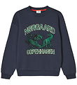 Mads Nørgaard Sweatshirt - Sonar - Parisian Night m. Grøn
