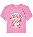 Mads Nørgaard T-shirt - Tristi - Fuchsia Pink m. Print