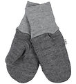 Racing Kids Mittens - Wool/Polyester - Grey Melange