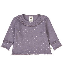 Müsli Blússa - Rib - Dot - Lilac Þoka/Oak