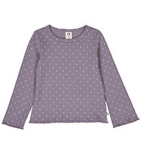 Müsli Blússa - Rib - Dot - Lilac Þoka/Oak