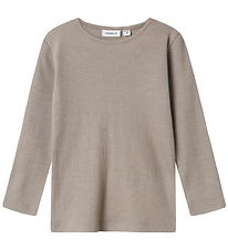 Name It Blússa - Ull/Silki - Rib - NmmWossa - Gervihnöttur