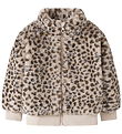 Name It Jakke - Imiteret Pels - NmfMila - Oxford Tan/Leo