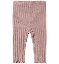 Name It Leggings - Uld/Silke - Rib - NbfWossa - Antler