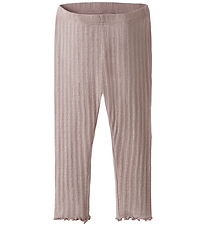 Name It Leggings - Uld/Silke - Rib - NbfWossa - Shadow Gray