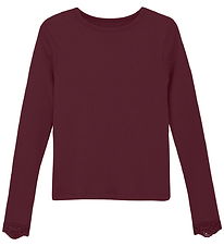Creamie Bluse - Rib - Modal/Bomuld - Vineyard Wine