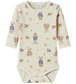 Name It Samfella l/e - Ull/Bómull - NbnWup - Peyote blanda/Bear