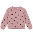 Creamie Sweatshirt - Woodrose m. Hjerter