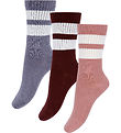 MP Strømper - Rib - 3-pak - Anker - Wine Red