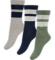 MP Socks - Rib - 3-Pack - Anchor - Light Brown Melange