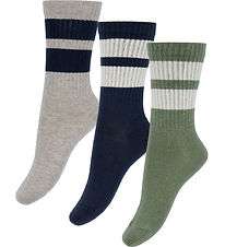 MP Strømper - Rib - 3-pak - Anker - Lysebrunmeleret
