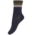 MP Strømper - Rib - Norma - Glitter - Navy