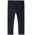 Name It Leggings M. Flís - NmfDavina - Dark Sapphire/Heart AOP