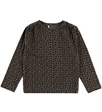 Minymo Bluse - Bomuld/Modal - AOP - Chocolate Chip