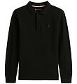 Tommy Hilfiger Polobluse - Piqué - Sort m. Logo