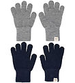 MP Handsker - Uld - Comfy - 2-pak - Mix Lysegråmeleret/Peacoat B