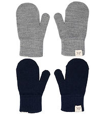 MP Luffer - Comfy - Uld - 2-pak - Mix Lysegråmeleret/Peacoat Blu