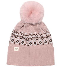 MP Beanie - Wool - Torshavn - French Rose w. Pattern