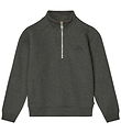 Mads Nørgaard Sweatshirt m. Lynlås - Charcoal Melange